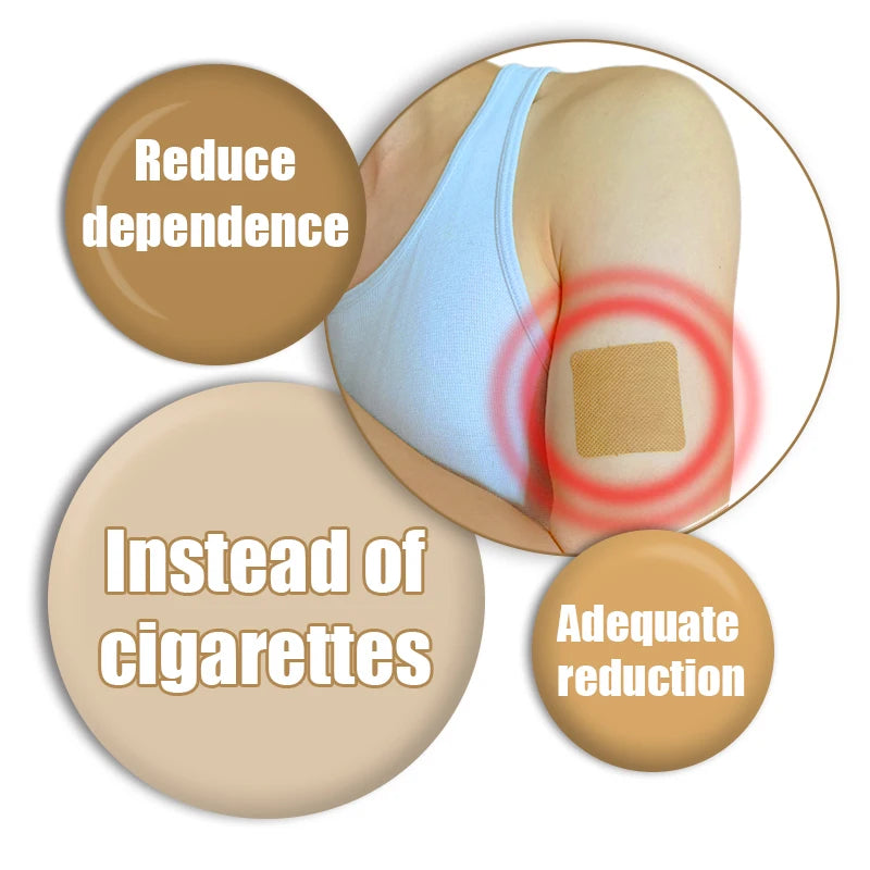 Quit Smoking Plaster Eliminate Smoking Desire Smoke Control Smoking Dispel Addiction Anti-Anxiety Herbal Patch A440